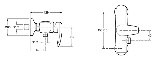 Смеситель для душа Jacob Delafon Tea хром E71601-CP Смеситель для душа Jacob Delafon Tea хром E71601-CP