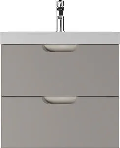 Тумба под умывальник подвесная Домино Classica 60 серый тауп DD2501T, 4