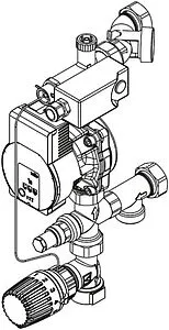 Узел насосно-смесительный с насосом Wilo Para 15-130/6-43/SC-12 Rehau Flex 13185101001, 2