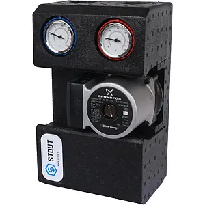 Насосный модуль с прямым контуром 1&quot;н х ¾&quot;в Stout SDG-0001-002002 с насосом Grundfos UPSO 15-65 130, 1