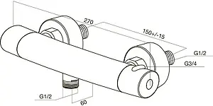 Термостат для душа Am.Pm Sense хром F7540064 Термостат для душа Am.Pm Sense хром F7540064, 2