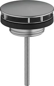 Выпуск без перекрытия для раковины без перелива Hansgrohe шлифованный чёрный хром 50001340 Выпуск без перекрытия для раковины без перелива Hansgrohe шлифованный чёрный хром 50001340, 1