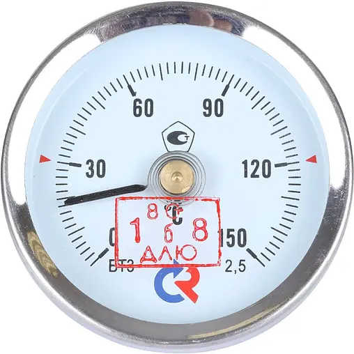 Термометр биметаллический накладной Росма БТ-30.010 63мм 150°С от ¾ до 2&quot; 00000002385