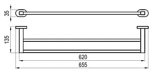 Полотенцедержатель Ravak Chrome хром X07P193, 2