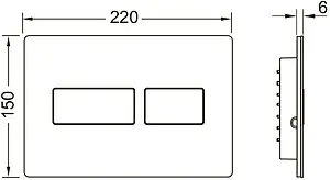 Клавиша смыва для унитаза TECEsolid 9240416 черный матовый, 2