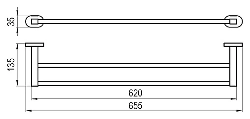 Полотенцедержатель Ravak Chrome хром X07P193