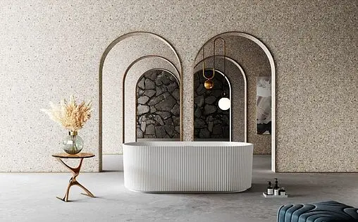 Ванна отдельностоящая из искусственного камня Abber Stein 170x75 белый AS9601