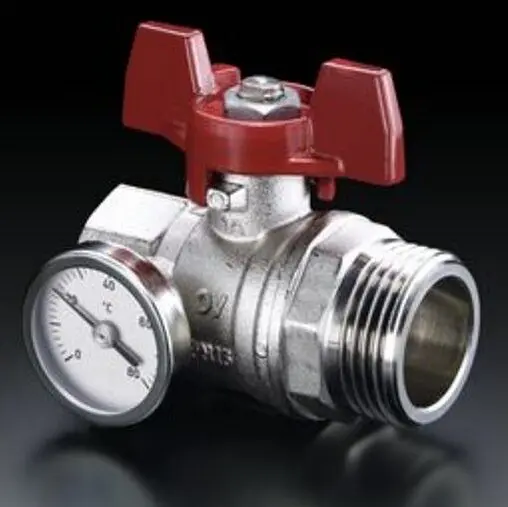 Кран шаровый с термометром 1&quot;в x 1&quot;н Oventrop 1406484