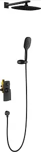 Душевая система со смесителем для душа Timo Helmi чёрный матовый SX-4069/03SM Душевая система со смесителем для душа Timo Helmi чёрный матовый SX-4069/03SM, 1