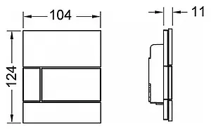 Клавиша смыва для писсуара TECEsquare Urinal 9242805 кнопка/хром глянцевый, панель/стекло мятный зеленый Клавиша смыва для писсуара TECEsquare Urinal 9242805 кнопка/хром глянцевый, панель/стекло мятный зеленый, 2