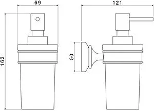 Дозатор для жидкого мыла Aquatek Классик золото AQ4505PG Дозатор для жидкого мыла Aquatek Классик золото AQ4505PG, 2