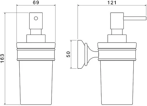 Дозатор для жидкого мыла Aquatek Классик золото AQ4505PG