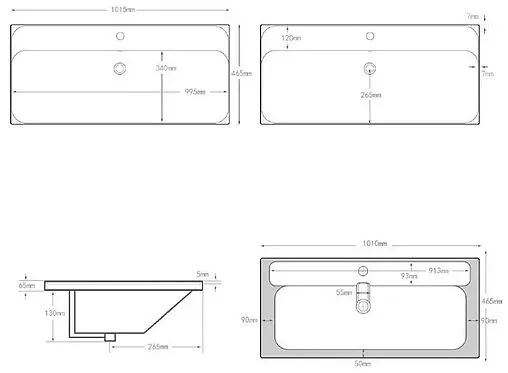 Раковина Aquanet Flash 100 белый 00333270