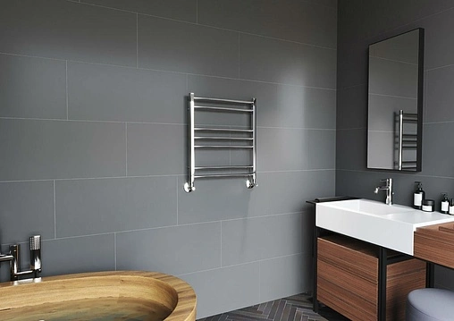 Полотенцесушитель водяной лесенка Lemark Poseidon П7 500x600 полированная сталь LM42607