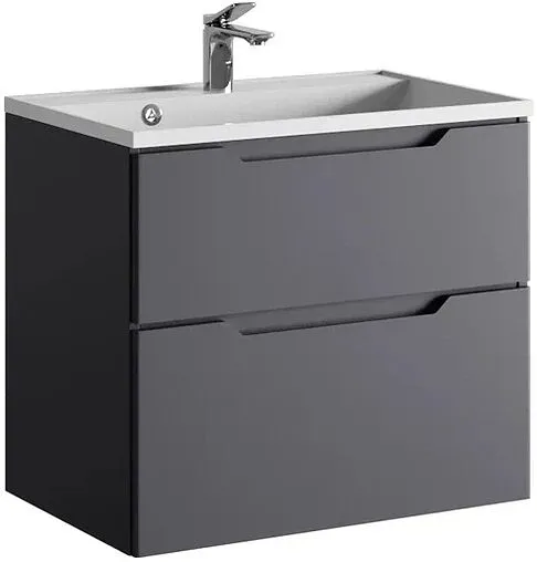 Тумба-умывальник подвесная Raval Wector 70 антрацит Wct.01.70/P/A/MD+4627173210171