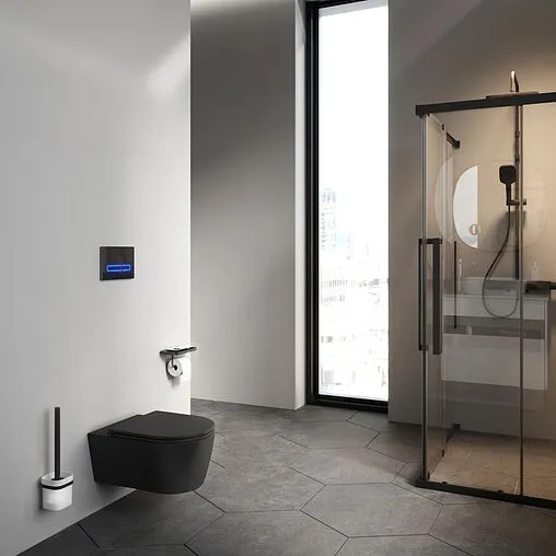 Унитаз подвесной безободковый Am.Pm Func FlashClean черный матовый C8F1701MBSC