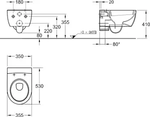 Унитаз подвесной Keramag iCon белый 204000000, 2