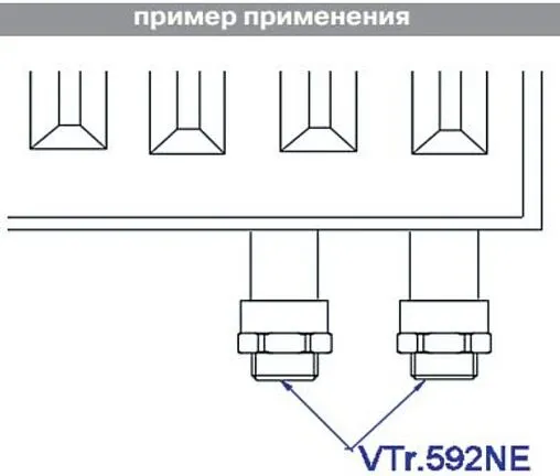 Переходник на евроконус ½&quot;в x ¾&quot;ек Valtec VTr.592 VTr.592.NE VTr.592.NE.040E