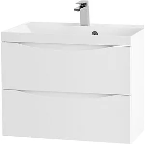 Тумба-умывальник подвесная BelBagno MARINO 75 Bianco Lucido MARINO-750-2C-SO-BL-P+BB750/450-LV-MR-PR, 3