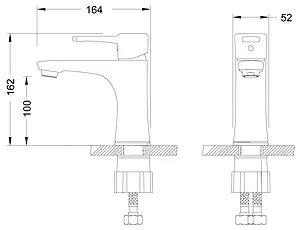 Смеситель для раковины Lemark Evitta хром LM0506C, 2