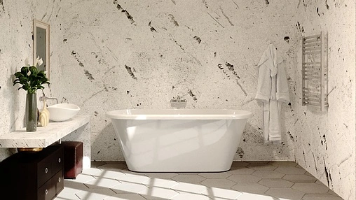 Ванна отдельностоящая из искусственного камня Esse Victoria 176x76.5 белый EVIC1760