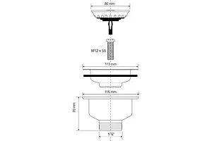 Выпуск с корзиной для мойки Mc Alpine хром MRSKW7ST Выпуск с корзиной для мойки Mc Alpine хром MRSKW7ST, 2