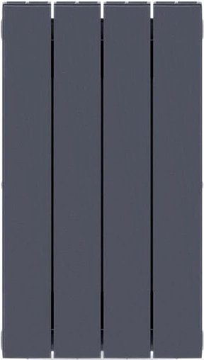 Радиатор биметаллический 4 секции нижнее правое подключение Rifar Supremo Ventil 500 серый RSVRP50004 tit