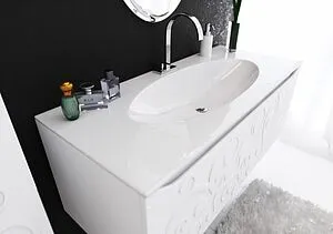 Тумба-умывальник подвесная Clarberg Elegance Т10м 100 белый EL0110+El.10.04.D Тумба-умывальник подвесная Clarberg Elegance Т10м 100 белый EL0110+El.10.04.D, 4