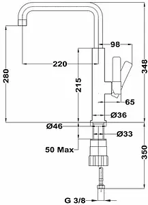 Смеситель для кухни Teka FOT 994 хром 116030029, 2