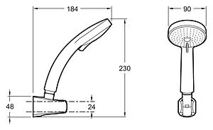 Душевой набор Jacob Delafon Citrus хром E12904-CP, 2