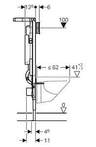 Инсталляция для подвесного унитаза угловая Geberit Duofix Sigma 12 111.390.00.5 Инсталляция для подвесного унитаза угловая Geberit Duofix Sigma 12 111.390.00.5, 3