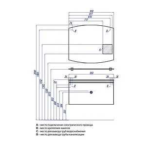 Тумба-умывальник подвесная Aquaton Севилья 95 гранат 1A1264K0SE340 Тумба-умывальник подвесная Aquaton Севилья 95 гранат 1A1264K0SE340, 2