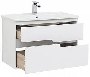 Тумба-умывальник подвесная Aquanet Модена 85 белый 00196965+00182320, 5