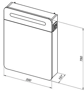 Шкаф-зеркало Aquanet Лукка 60L белый 00178954, 2
