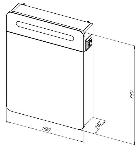 Шкаф-зеркало Aquanet Лукка 60L белый 00178954