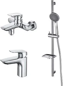 Комплект для ванны 3 в 1 Aquatek Вега хром AQ1030CR Комплект для ванны 3 в 1 Aquatek Вега хром AQ1030CR, 1