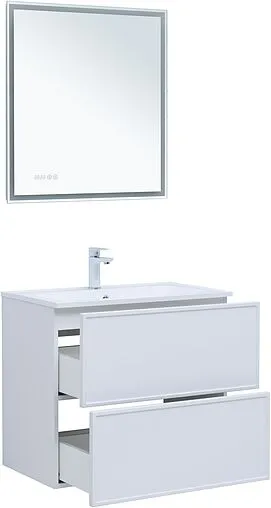 Тумба-умывальник Aquanet Арт 75 белый матовый 00313255+00318925