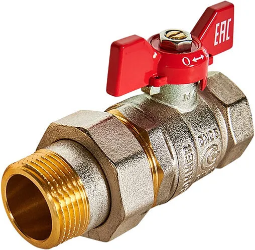 Кран шаровый с американкой 1&quot;в x 1&quot;н Rommer ГОСТ Р 59553-2021 RBV-0005-0510232