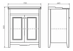 Тумба-умывальник напольная Comforty Тбилиси 70 белый 00003132629CF Тумба-умывальник напольная Comforty Тбилиси 70 белый 00003132629CF, 2