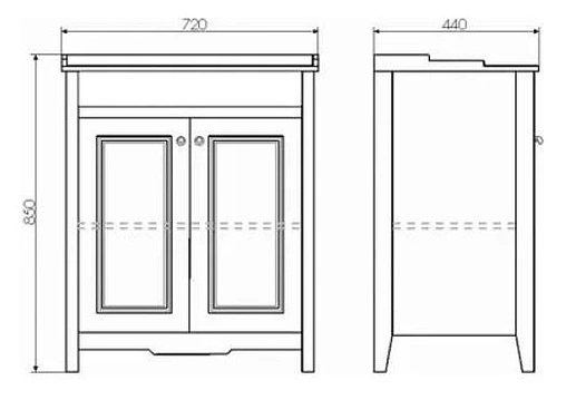 Тумба-умывальник напольная Comforty Тбилиси 70 белый 00003132629CF