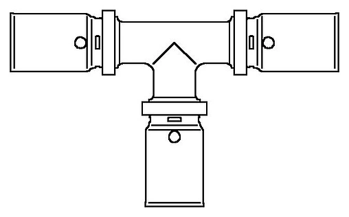 Тройник пресс соединительный 20мм Oventrop Cofit P 1513045