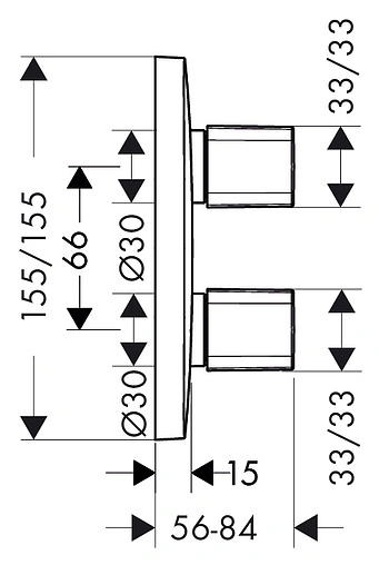 Вентиль переключающий на 3 потребителя Hansgrohe PuraVida iControl хром 15777000
