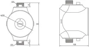 Насос циркуляционный для ГВС Elsen HBS24-12А, 2