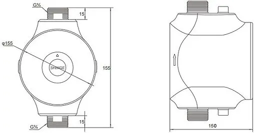 Насос циркуляционный для ГВС Elsen HBS24-12А