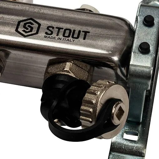 Группа коллекторная с расходомерами 7 отводов 1"в/в x ¾"ек Stout SMS-0927-000007