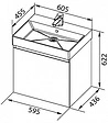 Тумба-умывальник подвесная Aquanet Нью-Йорк 60 орех 00203945+00198206