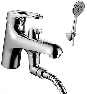 Смеситель на борт ванны на 1 отверстие Lemark Omega хром LM3115C Смеситель на борт ванны на 1 отверстие Lemark Omega хром LM3115C, 1