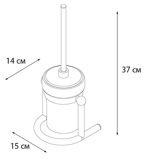 Ёршик для унитаза Fixsen Bogema хром/белый с рисунком FX-783