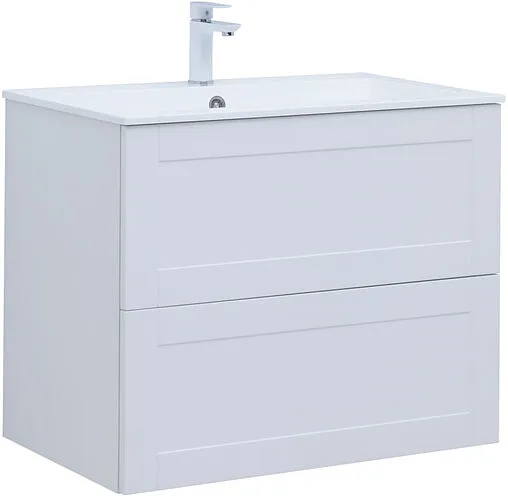 Тумба под умывальник подвесная Aquanet Терра 80 белый матовый 00313234