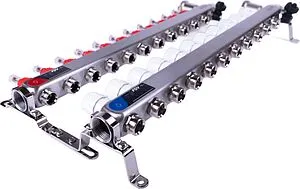 Группа коллекторная с расходомерами 11 отводов 1&quot;в/в x ¾&quot;ек FDV S1103C-2/11, 4